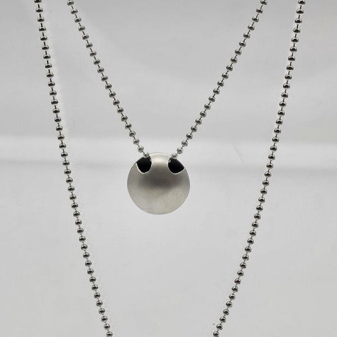 Single Bead Sterling Silver Necklace - 18"