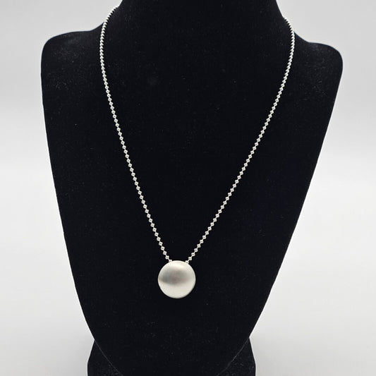 Single Bead Sterling Silver Necklace - 18"