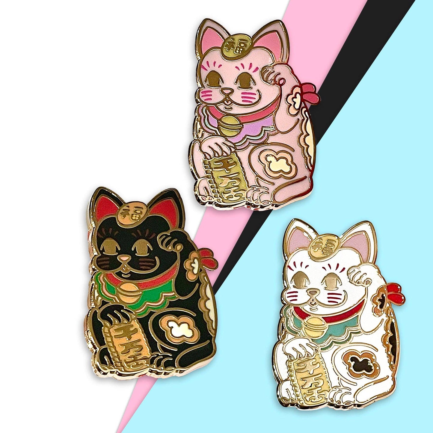 Lucky Cat • Maneki Neko Enamel Pin