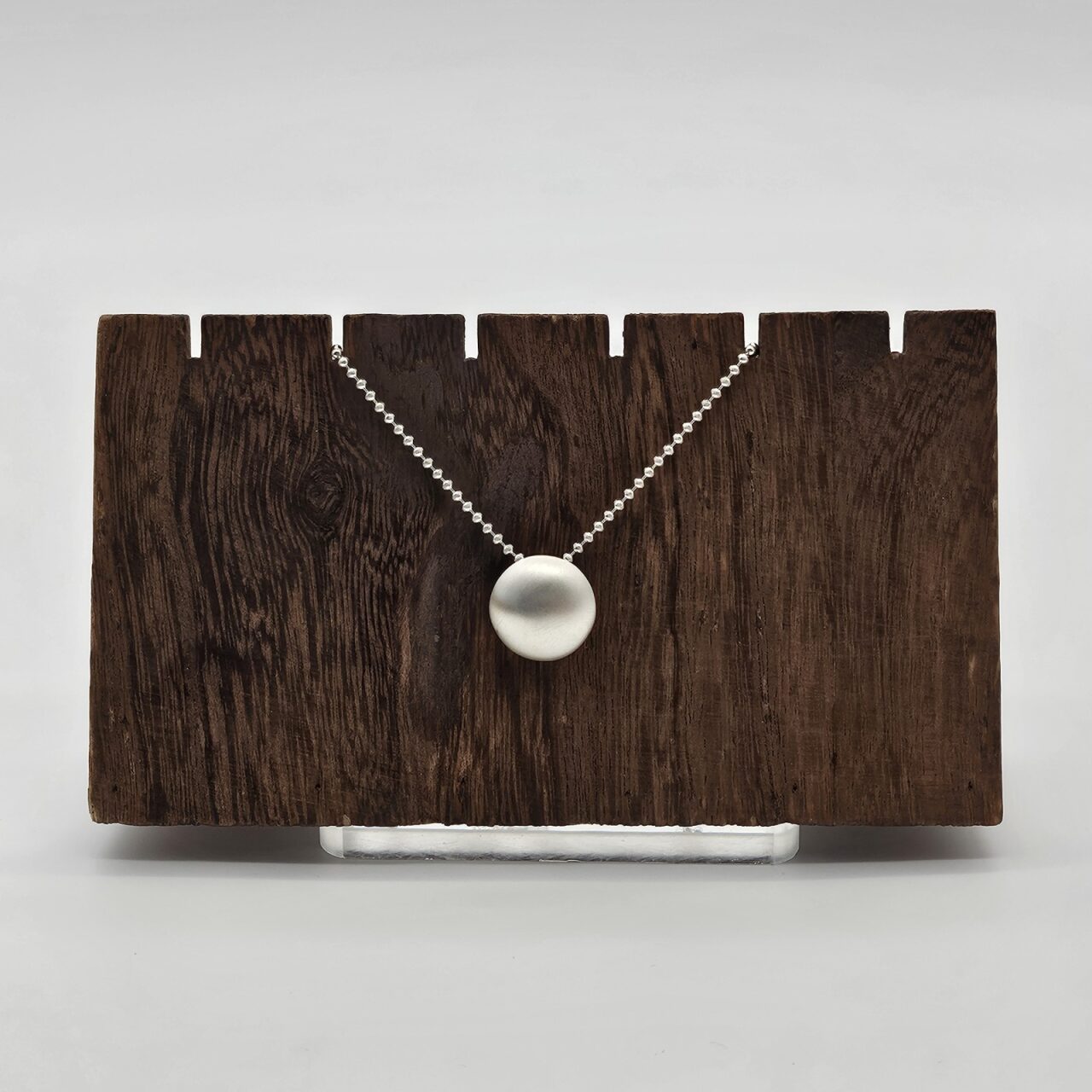 Single Bead Sterling Silver Necklace - 18"