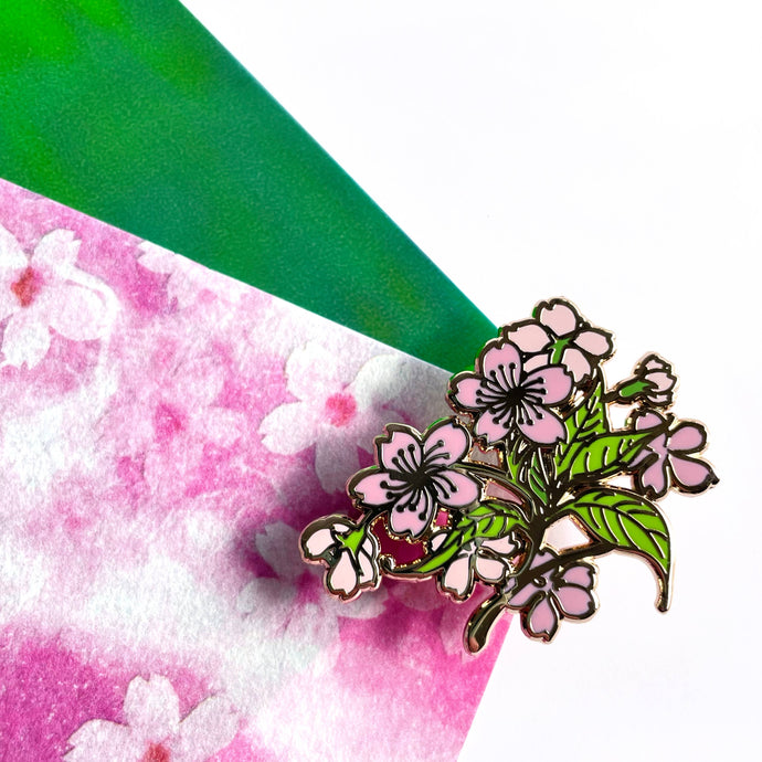 Sakura Branch • Japanese Cherry Blossom Pin