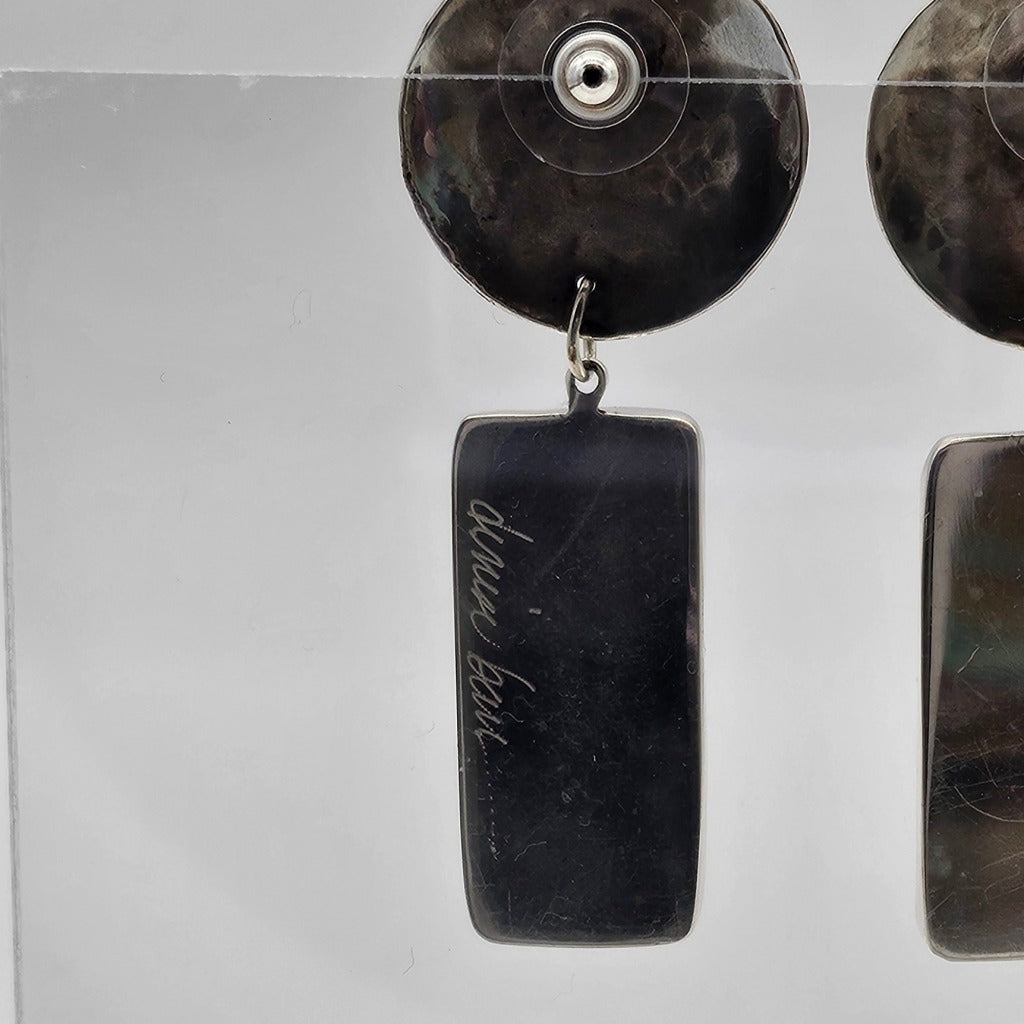 Fordite and Detroit Agate Earrings