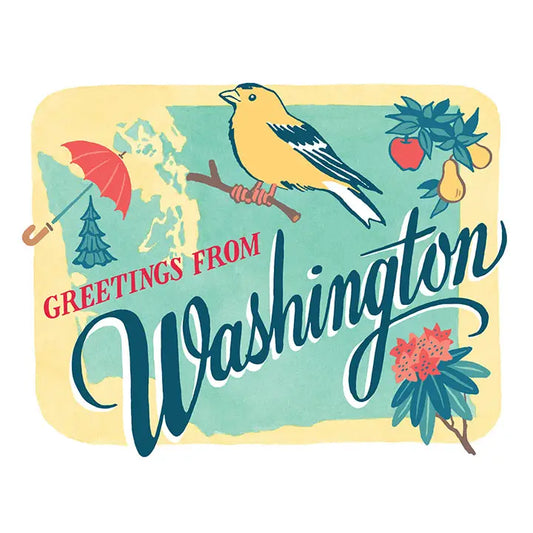 Washington State Card | Box Set of 6 Cards
