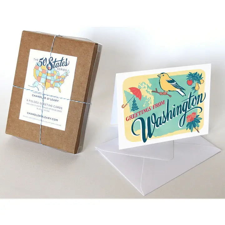 Washington State Card | Box Set of 6 Cards