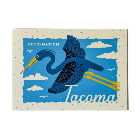 Destination Tacoma - Soaring Heron Postcard