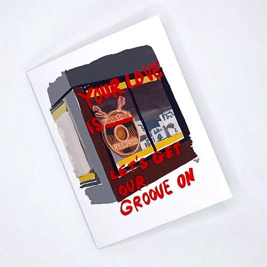 Hi-Voltage Records Tacoma "Let's Get Our Groove On" Card
