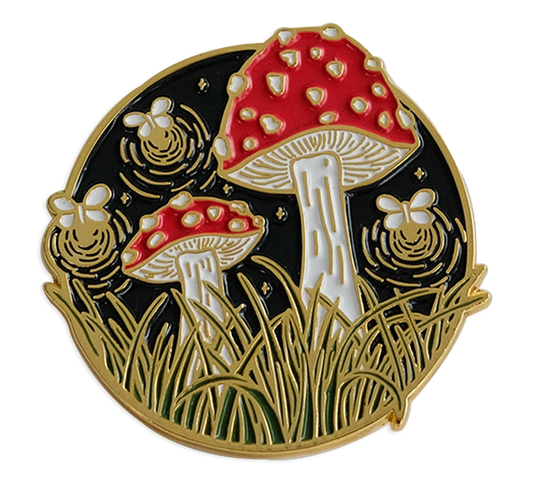 Midnight Mushroom Enamel Pin