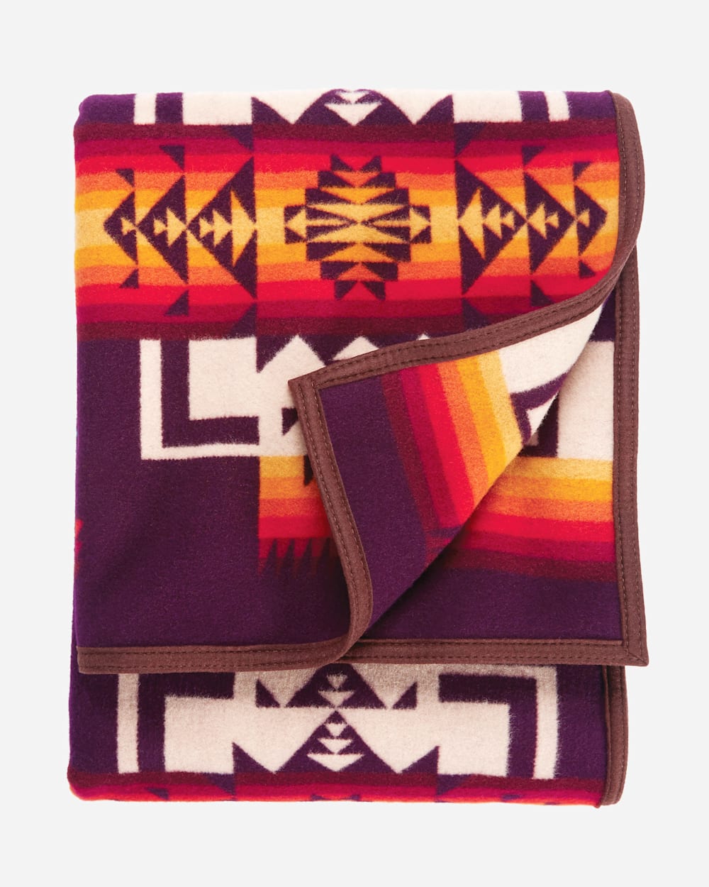 Chief Joseph Jacquard Robe Blanket; Maroon