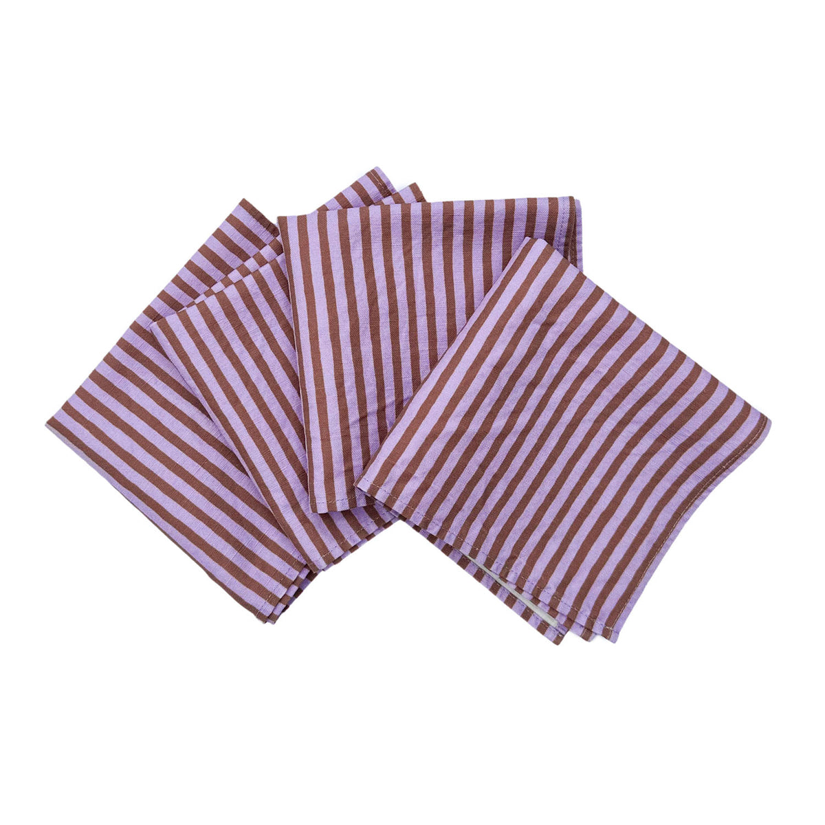 Linen/Cotton Cloth Napkins (Set of 4) - Garden Stripe
